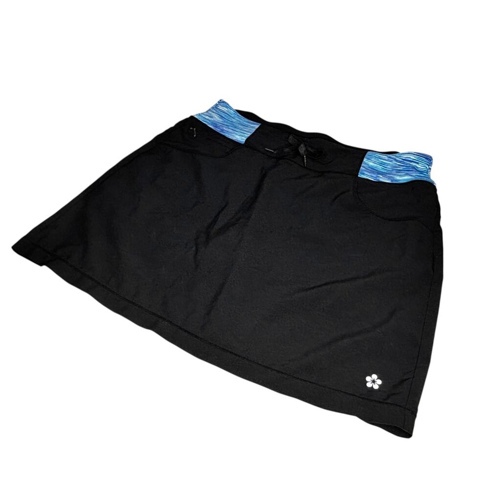 Tuff Athletics Skort Black Blue Waistband Accent Built-In Shorts Size Medium